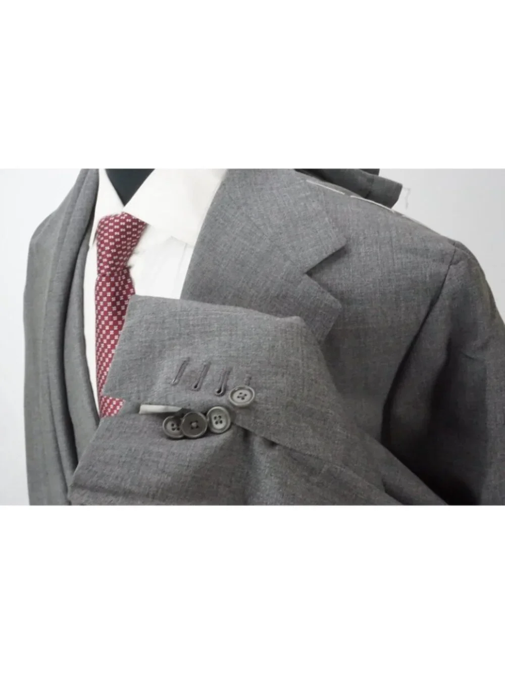 Sartoria Partenopea Gray Wool 2 Pc Suit Jacket Pant 48 US NEW